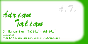 adrian talian business card